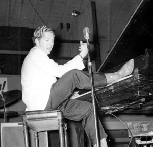 Jerry Lee Lewis at piano